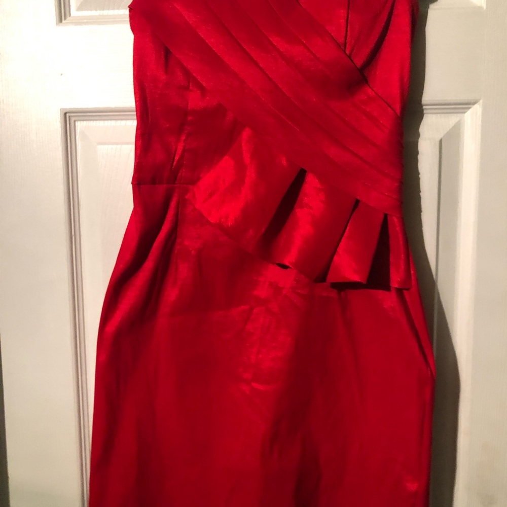 Red Mini Cocktail Dress - Picture 7 of 8